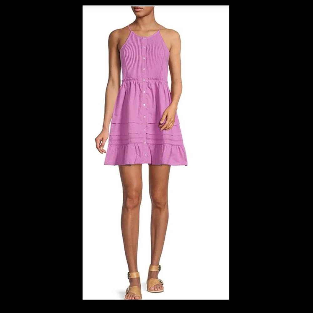 NWT Free People Desert Days Halter Neck Pintuck Detail Sleeveless Dress